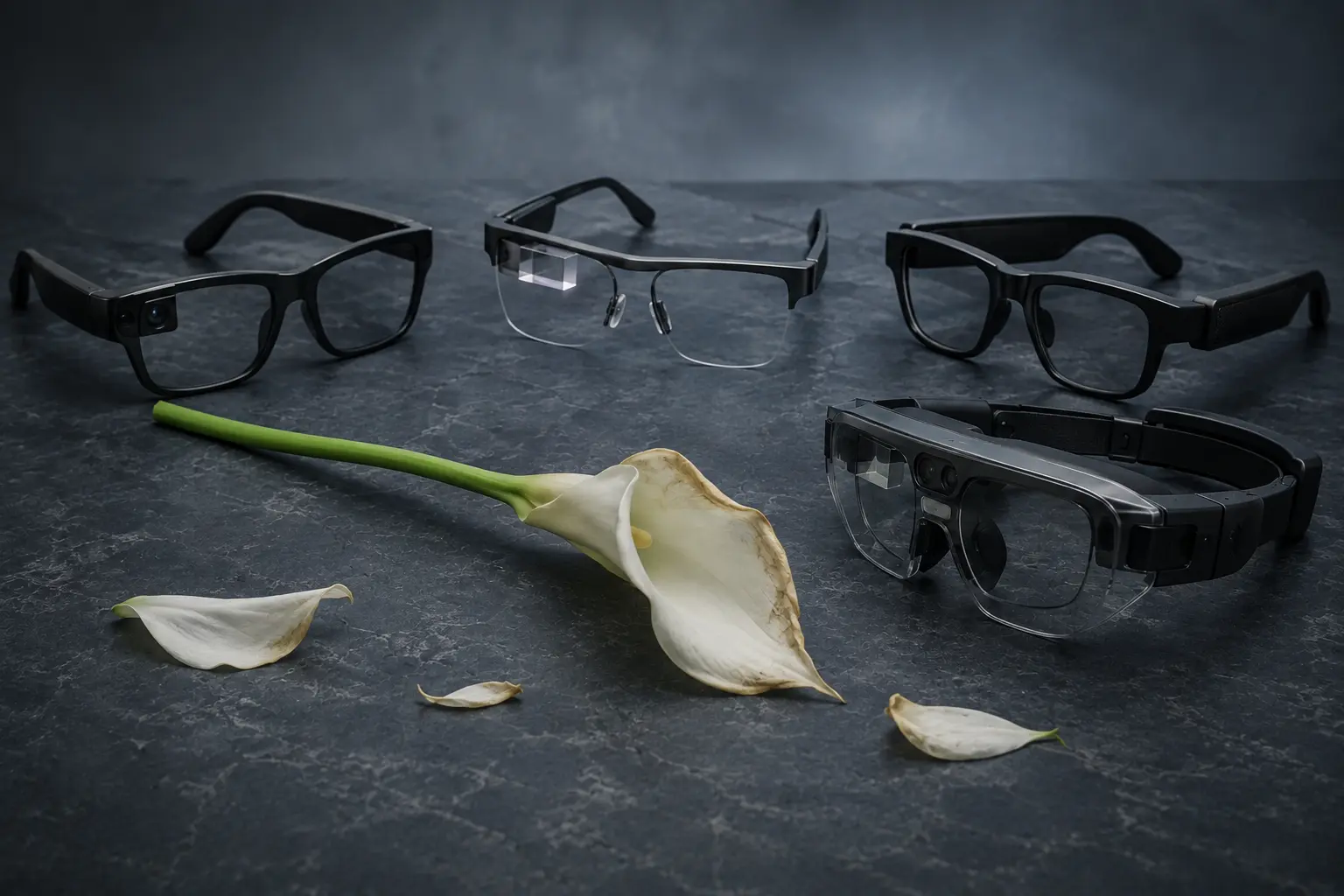 Four smart eyewear categories: camera, display, audio and industrial AR glasses