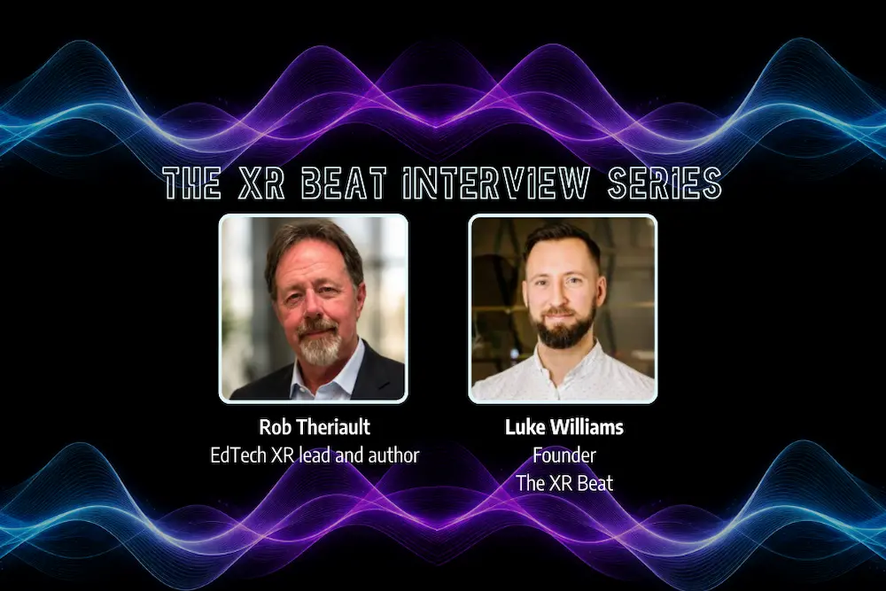 Rob Theriault discussing XR training and immersive learning with The XR Beat.